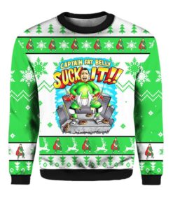 Captain Fat Belly Suck It Ugly Christmas Sweater 