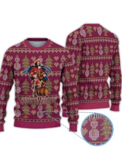 Captain Morgan Snowman & Christmas Tree Bacardi Ugly Christmas Sweater