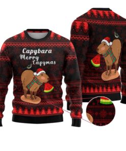 Capybara Capymas Merry Christmas Ugly Christmas Sweater 
