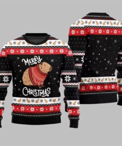 Capybara Merry Christmas Ugly Sweater 2025 Christmas 