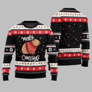 Capybara Merry Christmas Ugly Sweater 2025 Christmas - Grishko.com