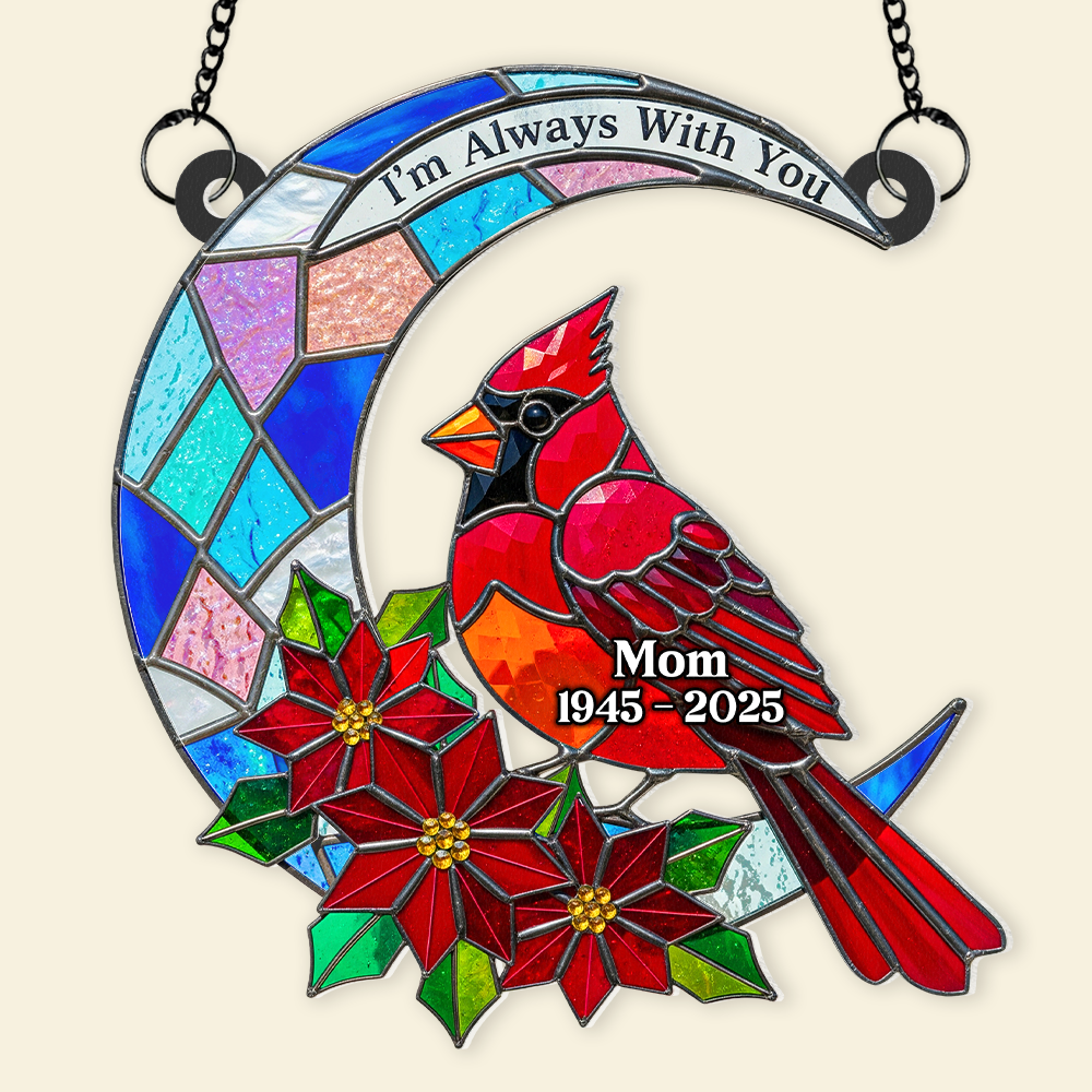 Cardinal Bird Acrylic Window Suncatcher Ornament - Personalized Remembrance Gifts 03napu120625 - Image 5