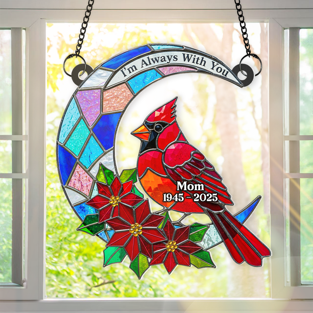 Cardinal Bird Acrylic Window Suncatcher Ornament - Personalized Remembrance Gifts 03napu120625 - Image 4