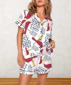 Cardinals Baseball Team Pajama Set For Women