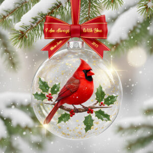 Cardinals From Heaven Christmas Ornament – Personalized Memorial Gifts 02HUDT111025