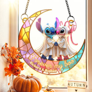 Alternative view of Cartoon Couple Suncatcher Ornament - Personalized Gifts For Couple 03naqn070825