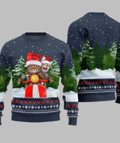 Alternative view of Cat Riding Motorcycle Ugly Sweater 2025 Christmas 