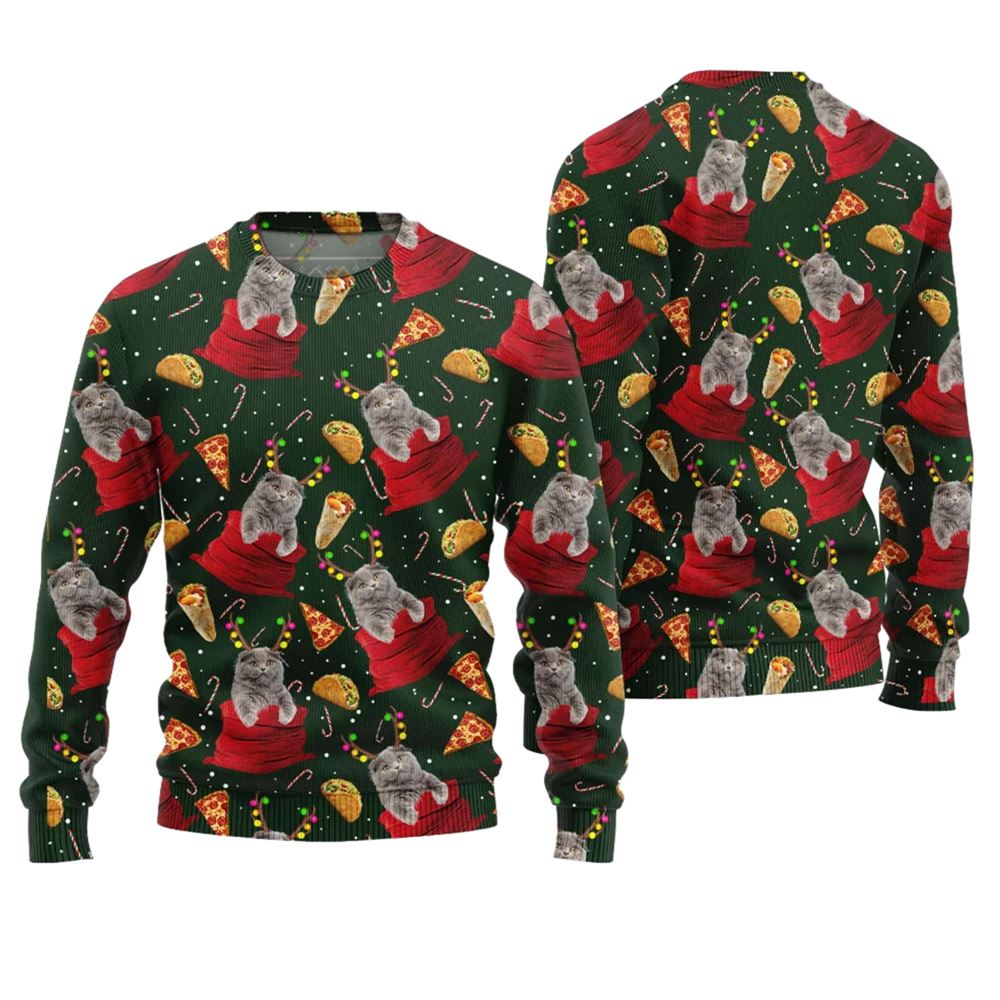 Cat Ugly Christmas Sweater - Grishko.com
