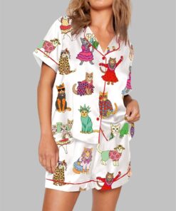Catwalk Around The World Cat Lover Pajama Set