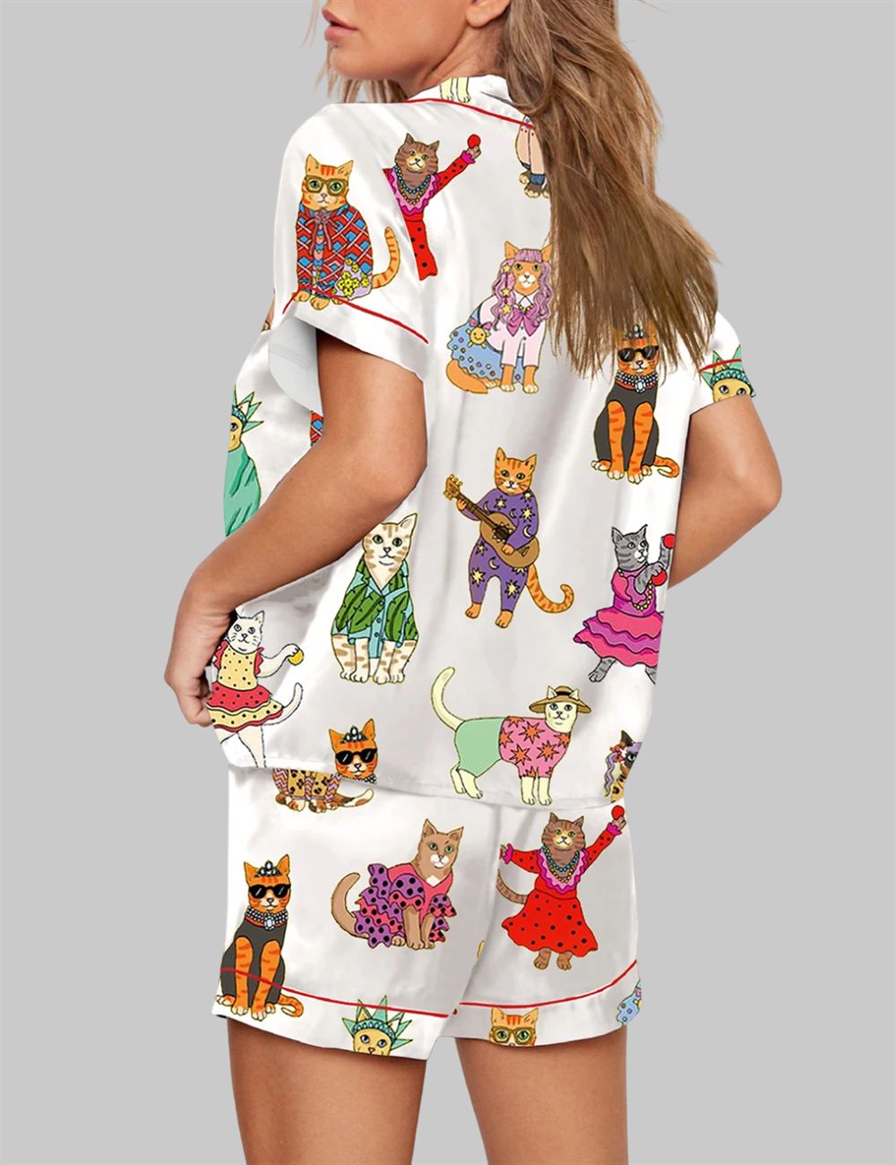 Catwalk Around The World Cat Lover Pajama Set - Image 2