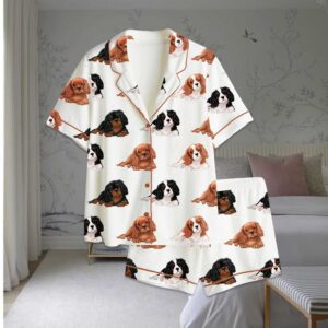 Cavalier King Charles Spaniel Dog Satin Pajama Set