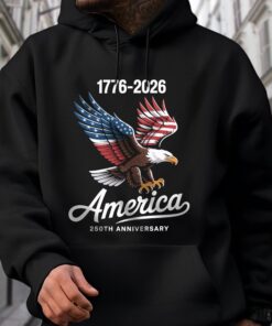 Alternative view of Celebrate 250 Years of America USA Anniversary 1776-2026 Dark Shirt