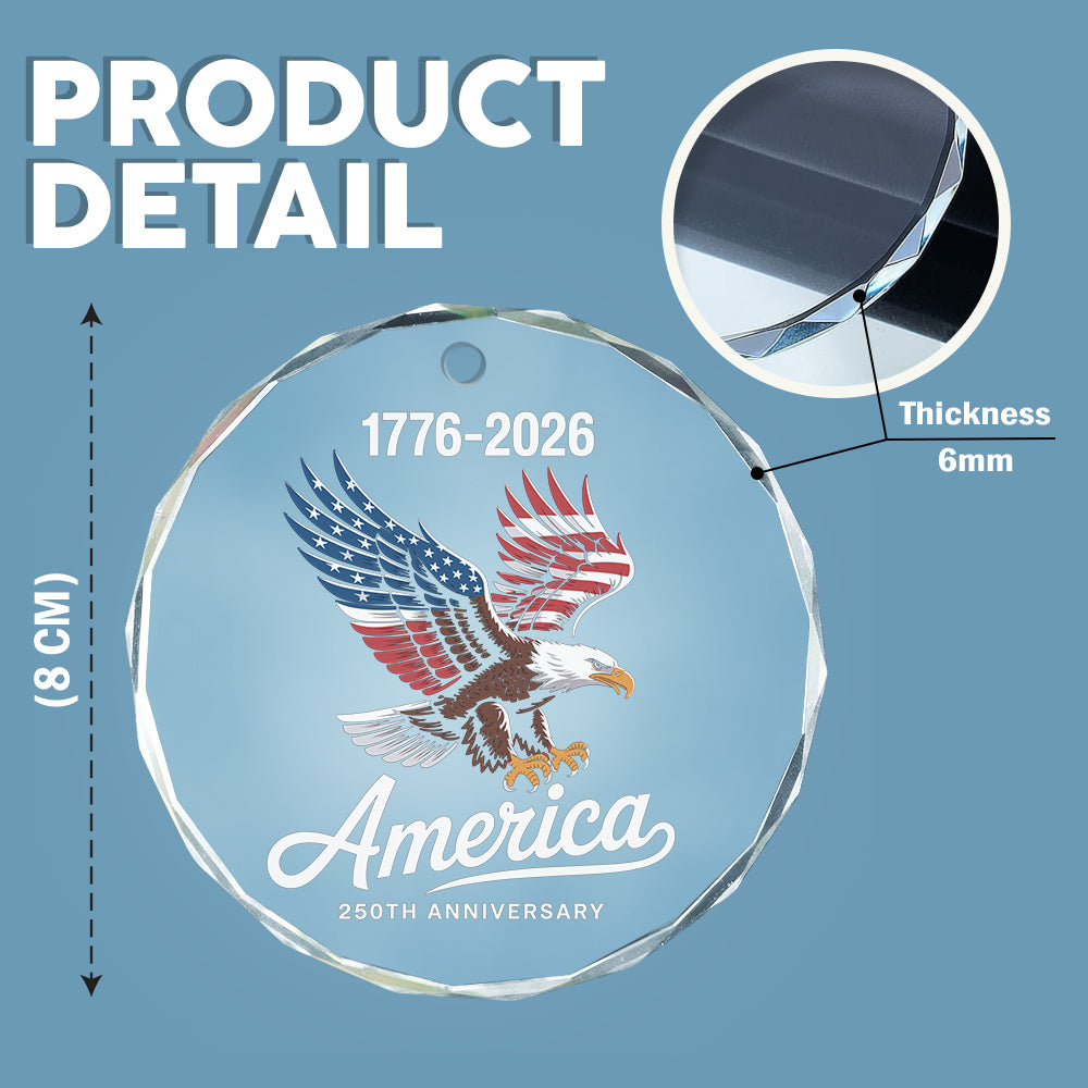 Celebrate 250 Years of America USA Anniversary 1776-2026 Glass Ornament HO82 894522 - Image 7