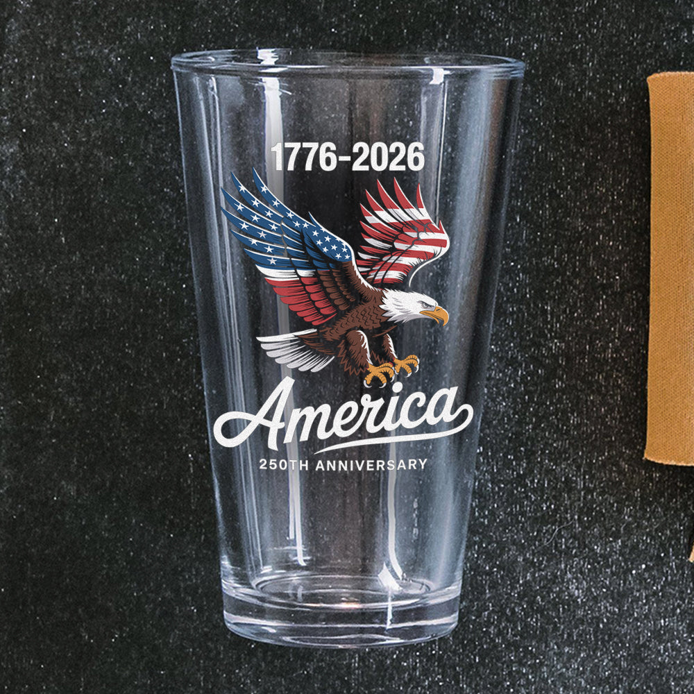 Celebrate 250 Years Of America USA Anniversary 1776-2026 Print Beer Glass HO82 894514 - Image 5