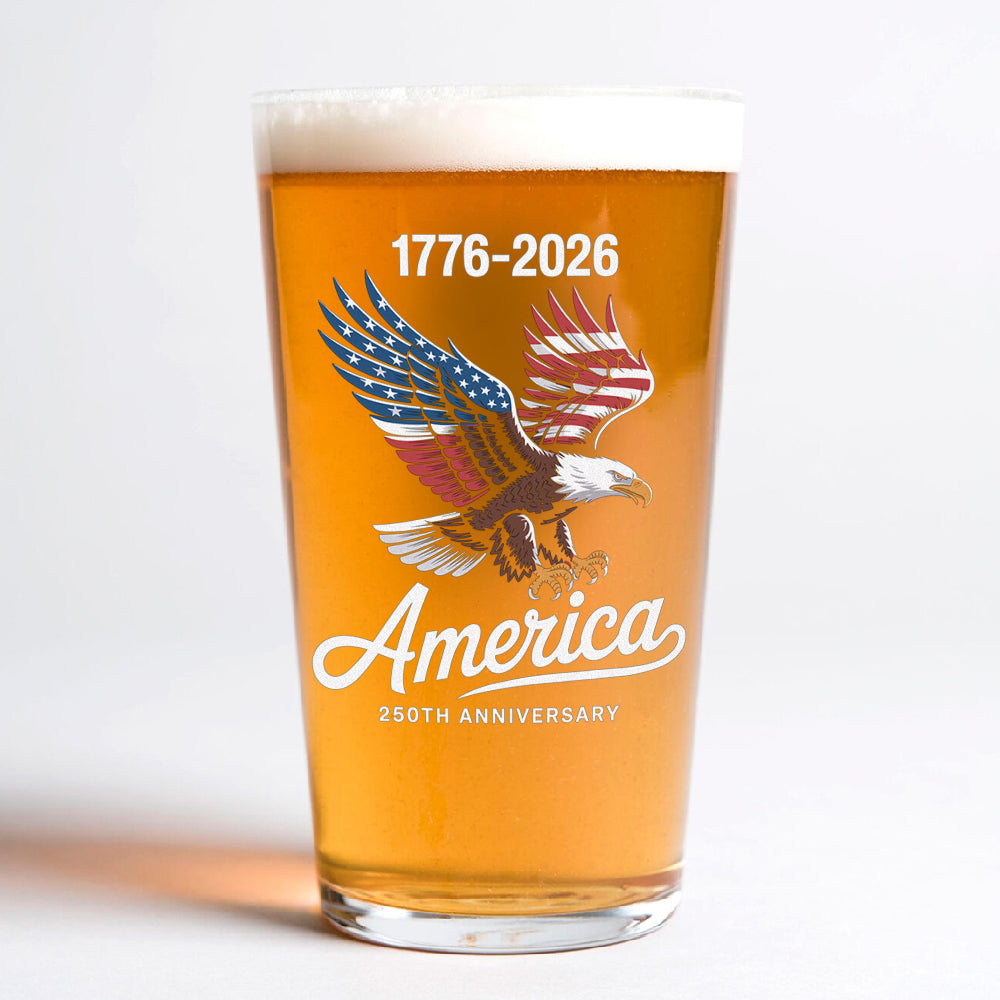 Celebrate 250 Years Of America USA Anniversary 1776-2026 Print Beer Glass HO82 894514 - Image 8