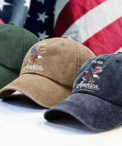Alternative view of Celebrate 250 Years of America USA Anniversary 1776-2026 Washed Denim Baseball Cap