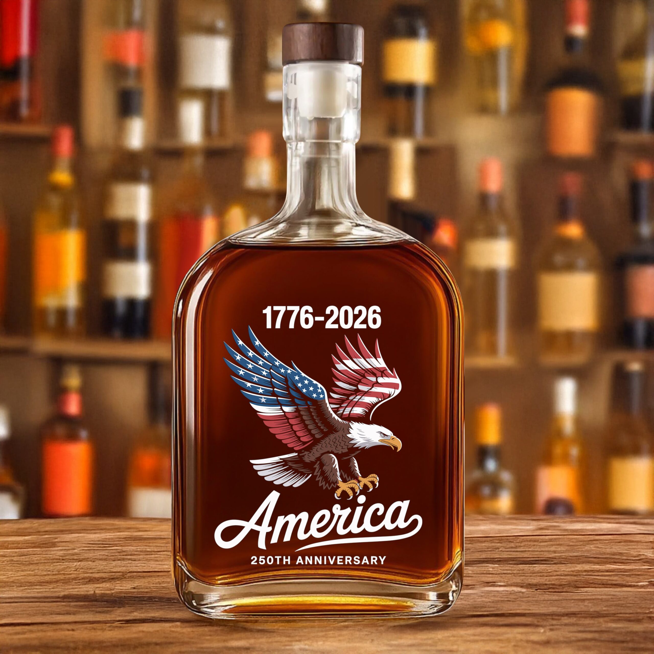 Celebrate 250 Years of America USA Anniversary 1776-2026 Whiskey Bottle HO82 894520 - Image 3