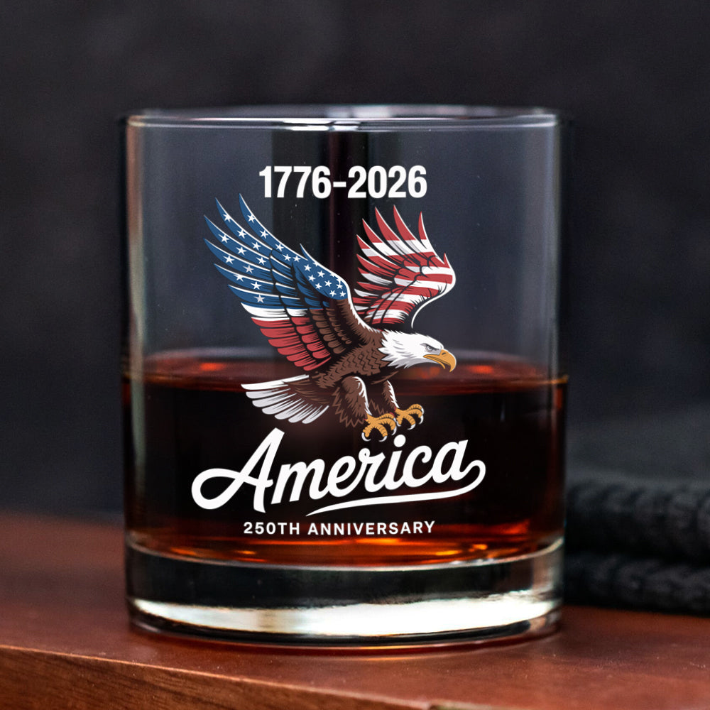 Celebrate 250 Years of America USA Anniversary 1776-2026 Whiskey Glass HO82 894486 - Image 3