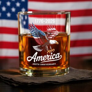 Celebrate 250 Years of America USA Anniversary 1776-2026 Whiskey Glass HO82 894486