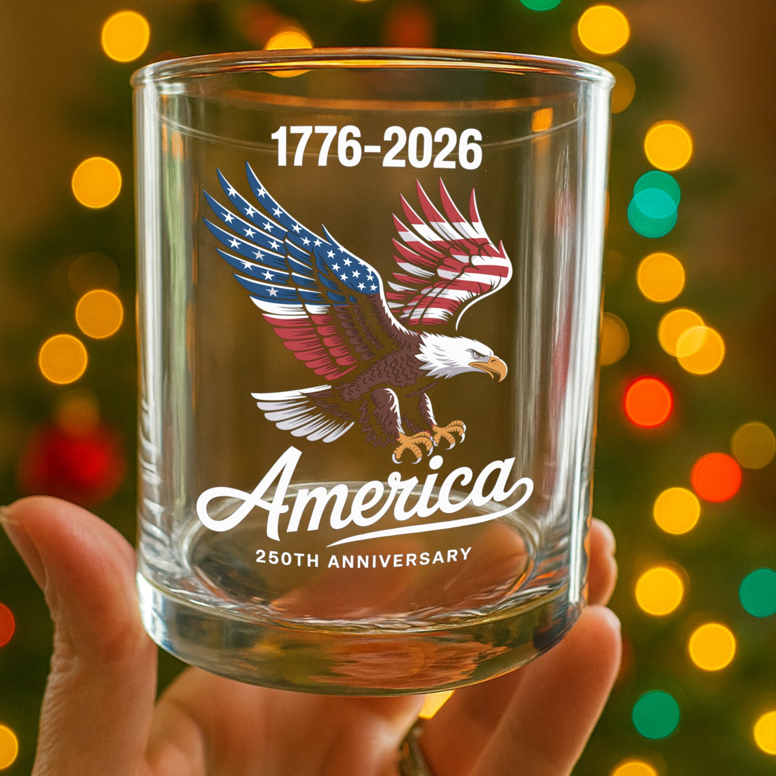 Celebrate 250 Years of America USA Anniversary 1776-2026 Whiskey Glass HO82 894486 - Image 4