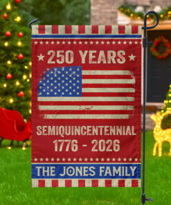 Alternative view of Celebrate 250th Anniversary United States Semiquincentennial Garden Flag Gift for Family