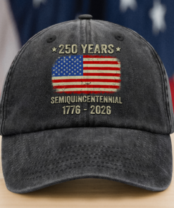 Celebrate 250th Anniversary United States Semiquincentennial Washed Denim Baseball Cap