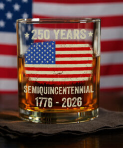 Celebrate 250th Anniversary United States Semiquincentennial Whiskey Glass