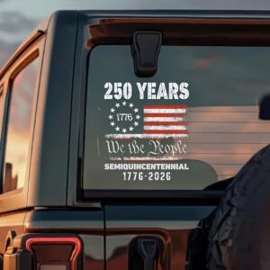 Alternative view of Celebrate Our America 250th Anniversary United States Car Window Decal Sticker HA75 898136
