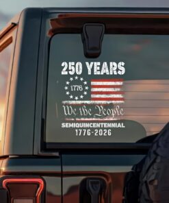 Alternative view of Celebrate Our America 250th Anniversary United States Car Window Decal Sticker