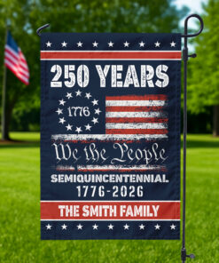 Celebrate Our America 250th Anniversary United States Personalized Garden Flag