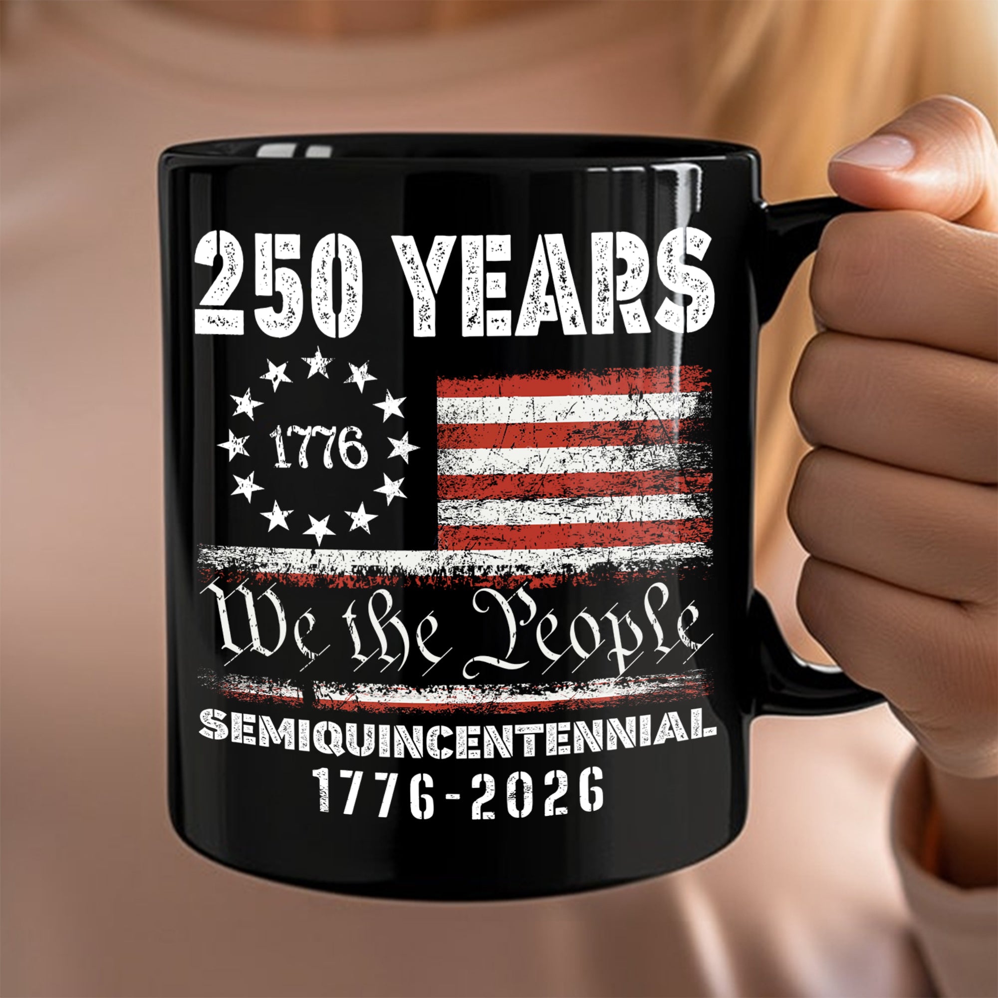 Celebrate Our America 250th Anniversary United States Semiquincentennial Black Mug HA75 897406 - Image 8