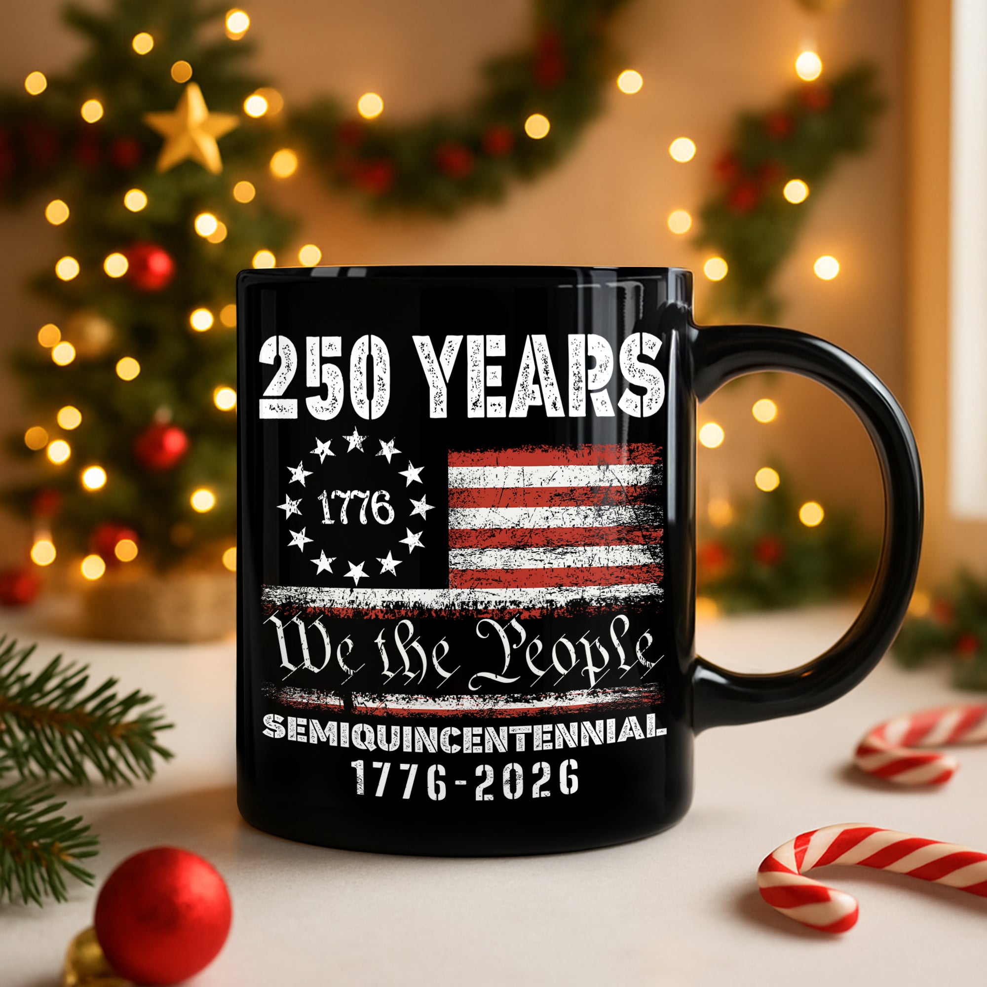 Celebrate Our America 250th Anniversary United States Semiquincentennial Black Mug HA75 897406 - Image 3