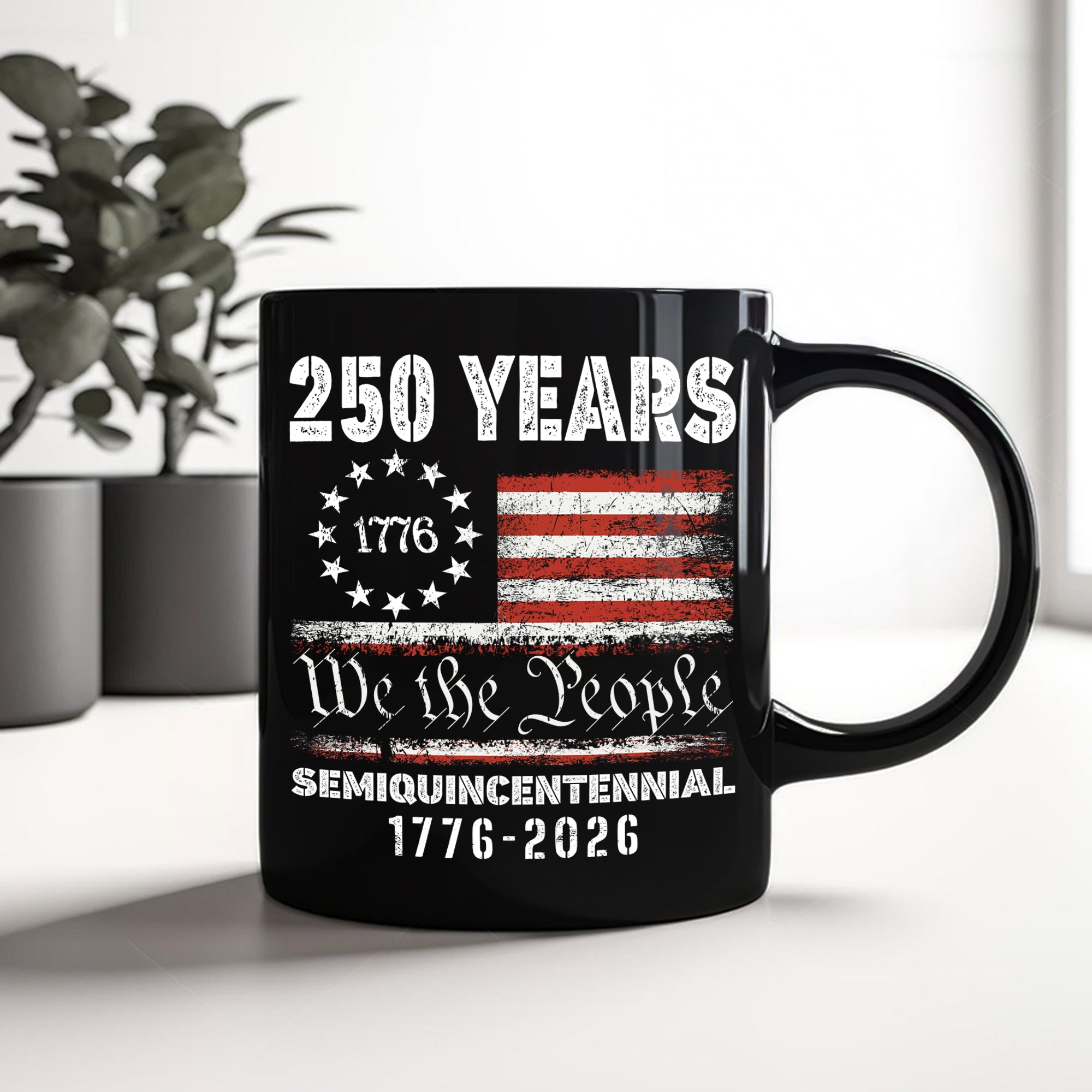 Celebrate Our America 250th Anniversary United States Semiquincentennial Black Mug HA75 897406 - Image 6