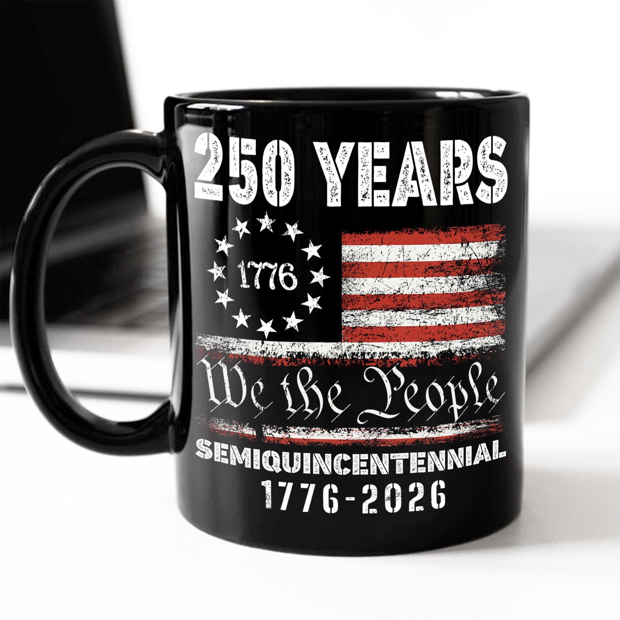 Celebrate Our America 250th Anniversary United States Semiquincentennial Black Mug HA75 897406 - Image 4