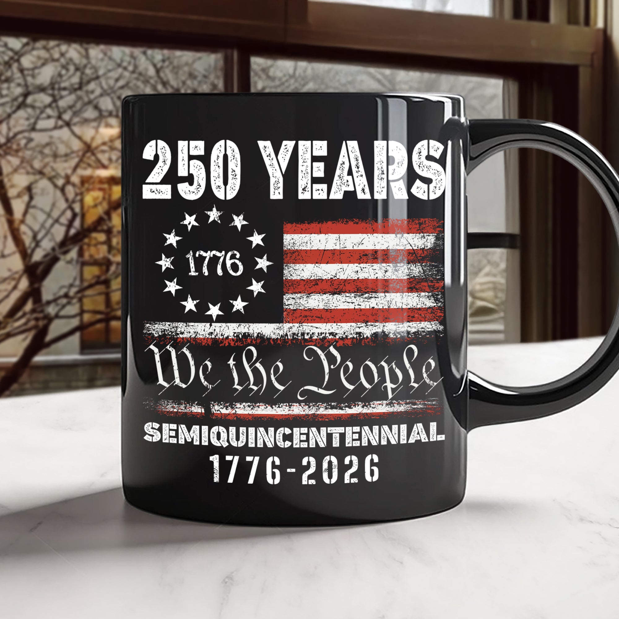 Celebrate Our America 250th Anniversary United States Semiquincentennial Black Mug HA75 897406 - Image 5