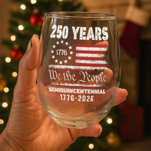 Alternative view of Celebrate Our America 250th Anniversary United States Semiquincentennial Wine Glass HA75 897416