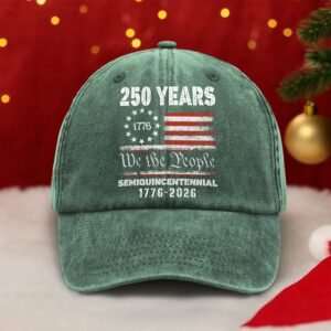 Alternative view of Celebrate Our America 250th Anniversary United States Washed Denim Baseball Cap HA75 897414
