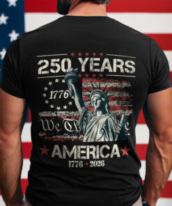 Celebrate Our America 250th Anniversary We The People Back Side Dark Shirt
