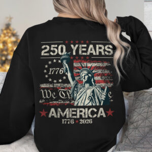 Alternative view of Celebrate Our America 250th Anniversary We The People Back Side Dark Shirt CH07 896712