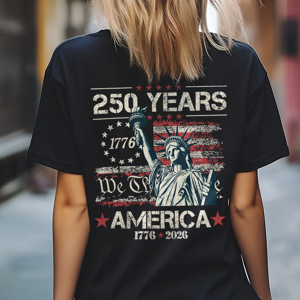 Celebrate Our America 250th Anniversary We The People Back Side Dark Shirt CH07 896712 - Image 4