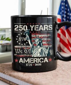 Alternative view of Celebrate Our America 250th Anniversary We The People Black Mug