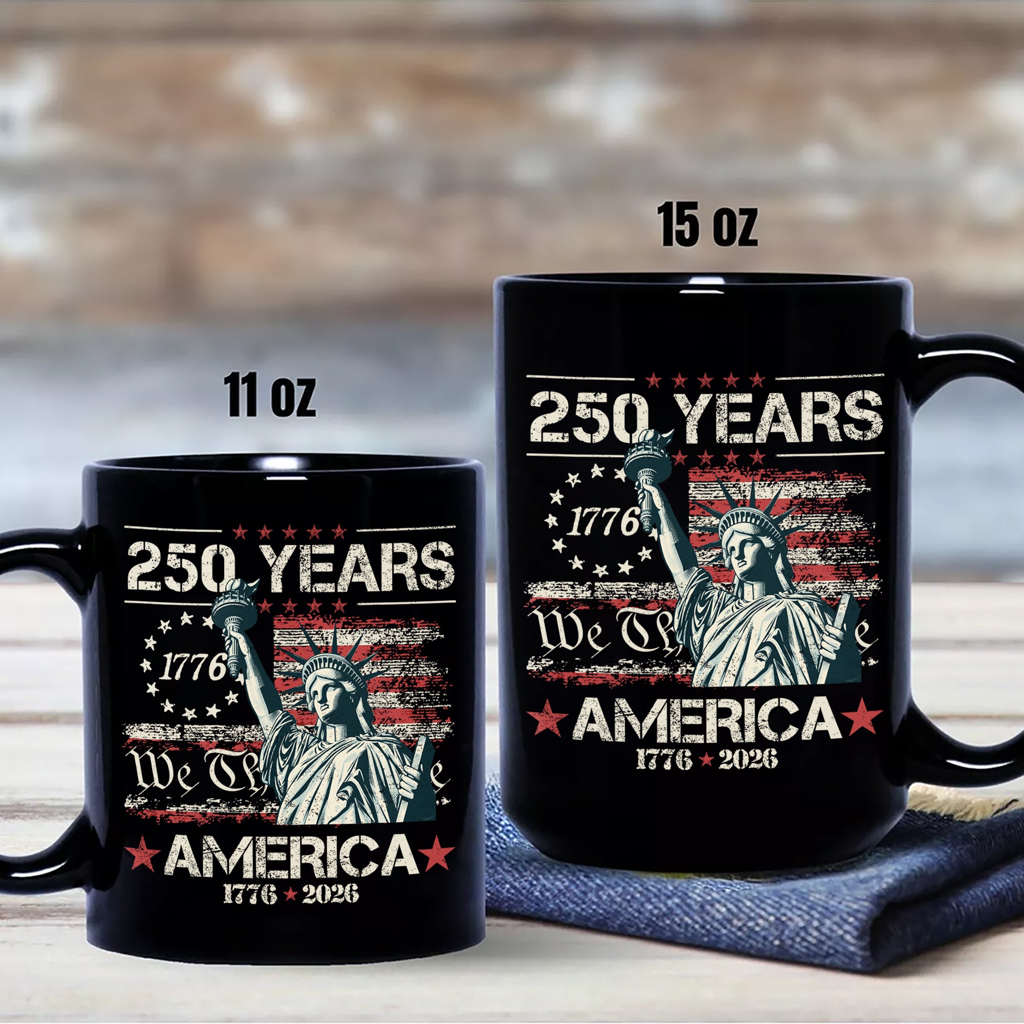 Celebrate Our America 250th Anniversary We The People Black Mug CH07 896714 - Image 7