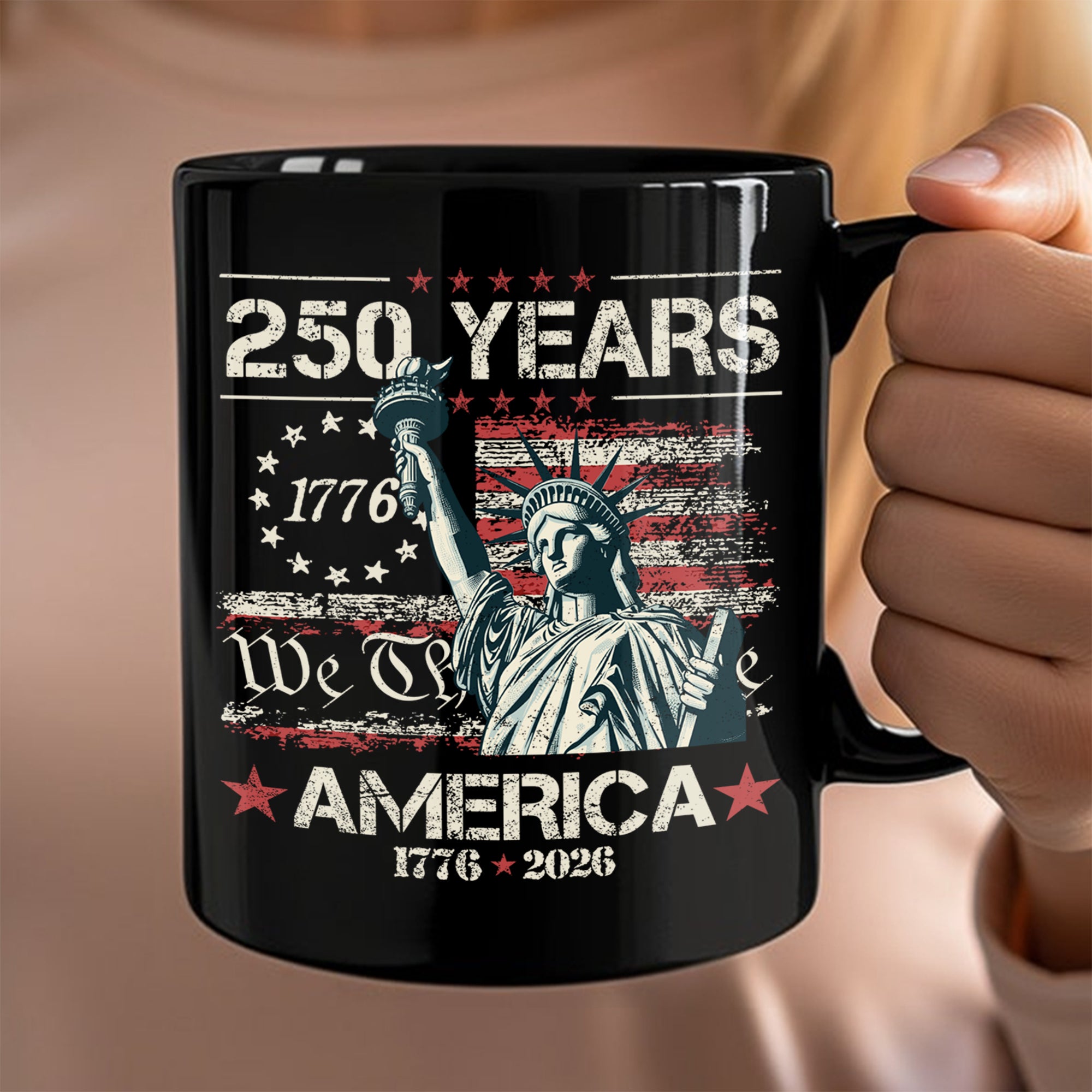 Celebrate Our America 250th Anniversary We The People Black Mug CH07 896714 - Image 4