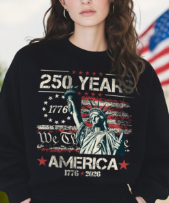Alternative view of Celebrate Our America 250th Anniversary We The People Dark Shirt