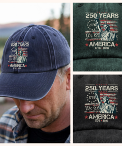 Alternative view of Celebrate Our America 250th Anniversary We The People Washed Denim Baseball Cap