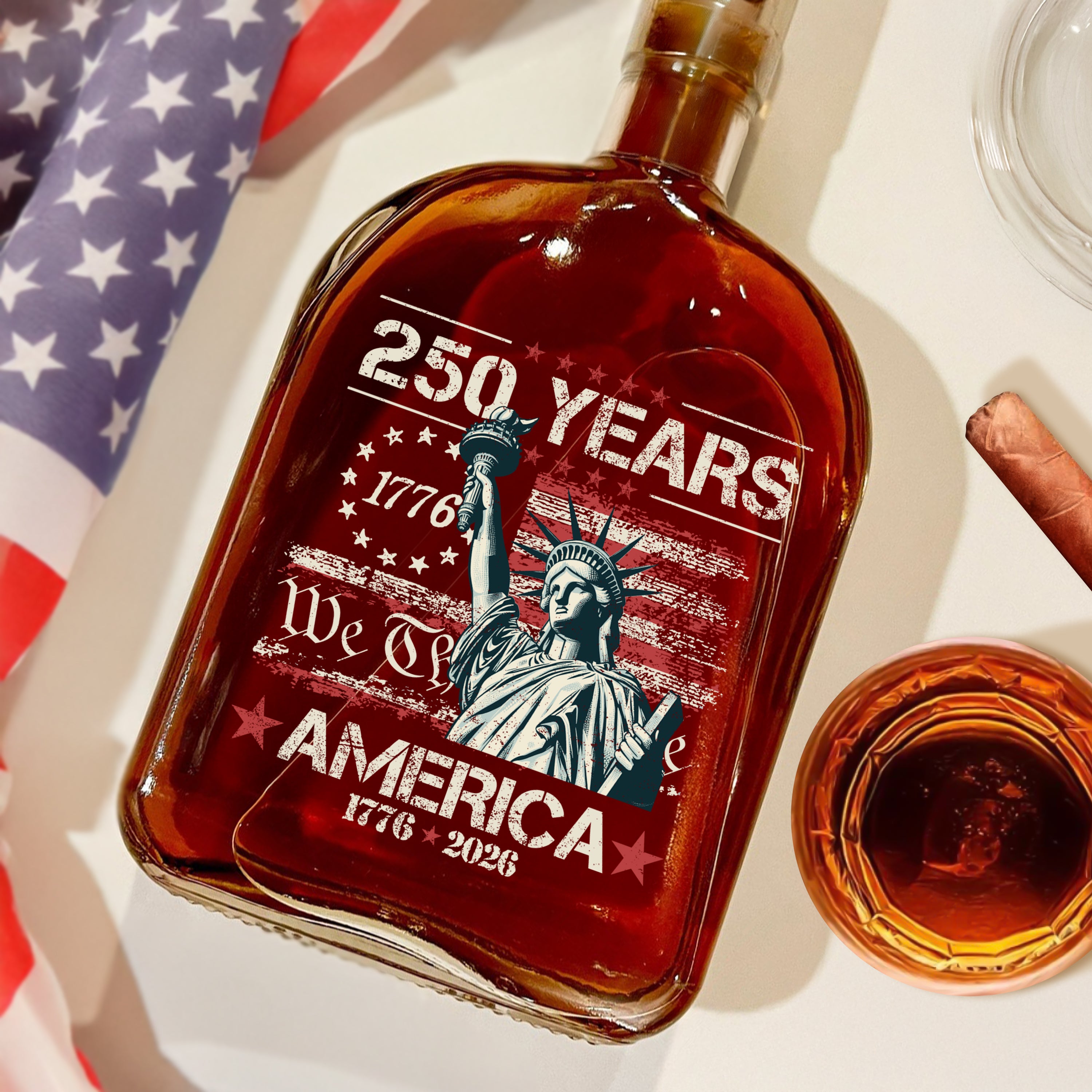 Alternative view of Celebrate Our America 250th Anniversary We The People Whiskey Bottle CH07 896716