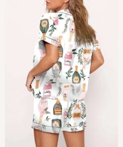 Alternative view of Champagne And Wine Bottles Pajama Set