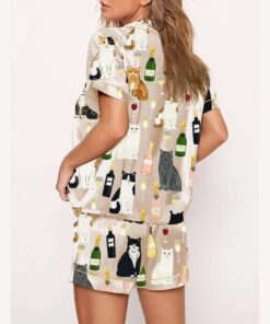 Alternative view of Champagne Cat Pajama Set