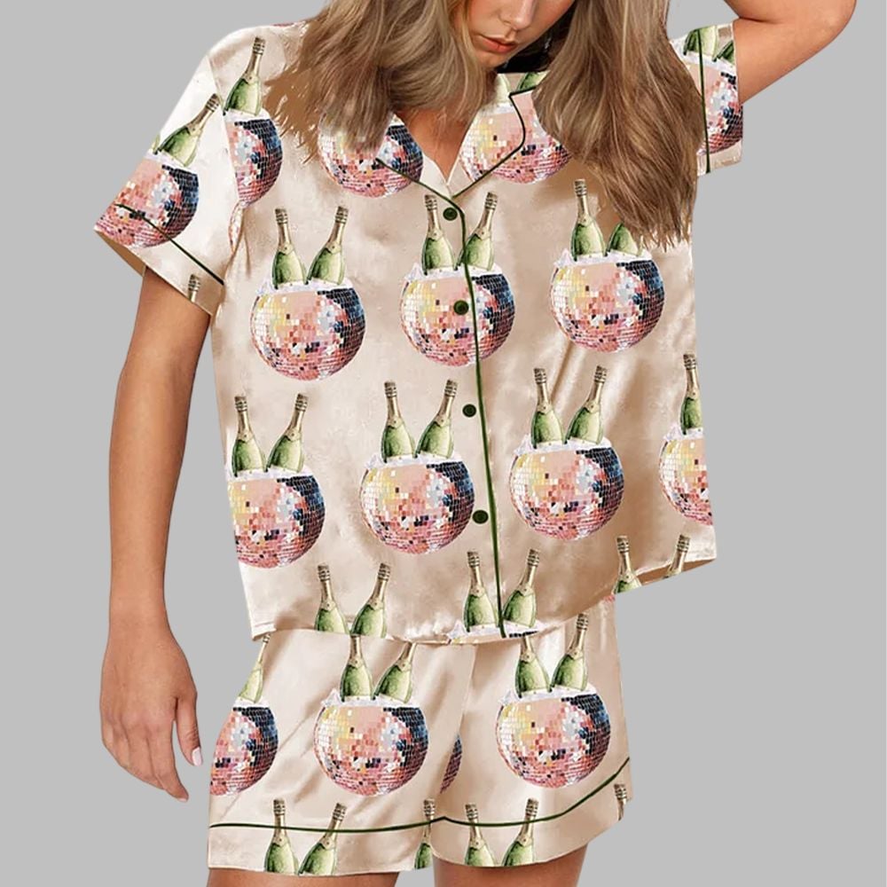 Champagne Disco Ball Pajama Set