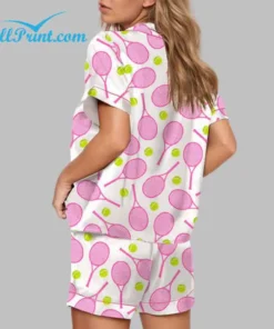 Alternative view of Champagne Tennis Print Pajama Set